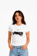 Cheetah White Baby Tee
