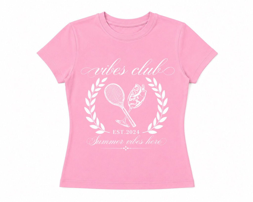 Tennis Club pink Baby Tee
