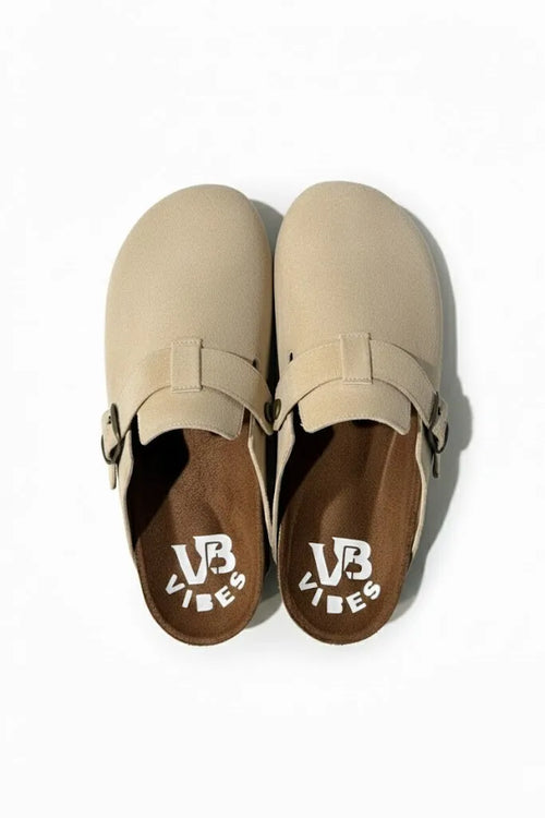 Beige Men Clogs