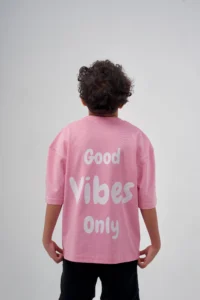Vibes Good Vibes Pink Tee