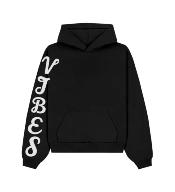 Vibes stay gold black hoodie