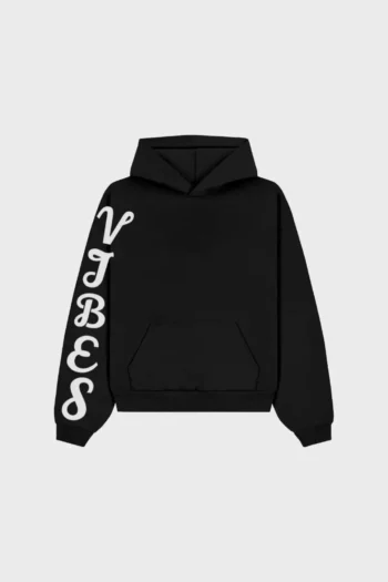 Vibes stay gold black hoodie
