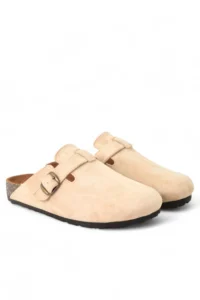 Beige clogs