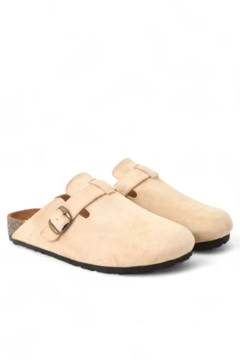 Beige clogs